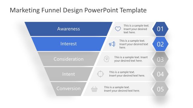 Interest in Marketing Funnel Diagram PPT