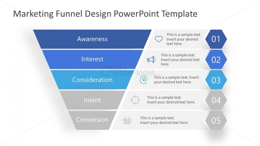 PowerPoint Marketing Funnel Consideration Level 