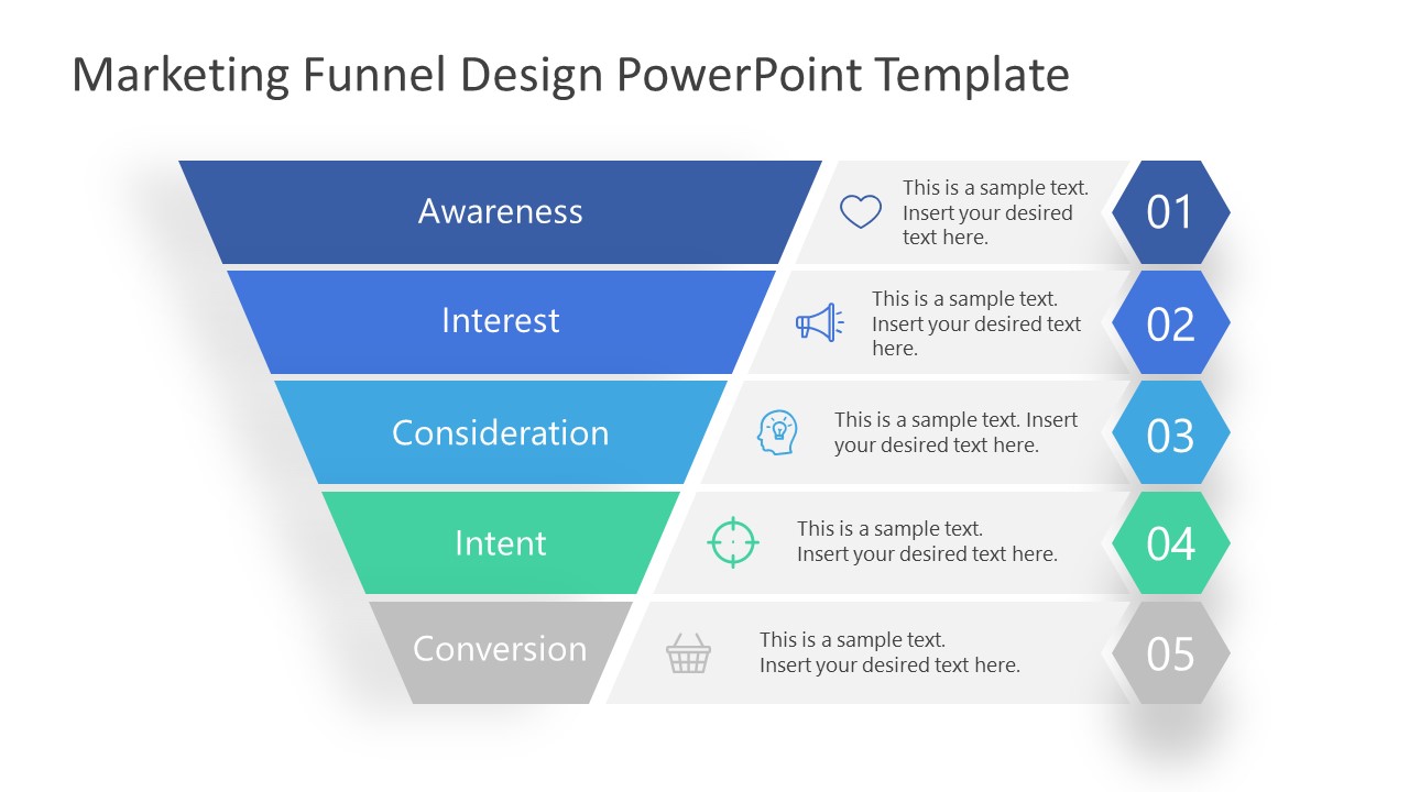 PowerPoint Marketing Funnel Intent Level 
