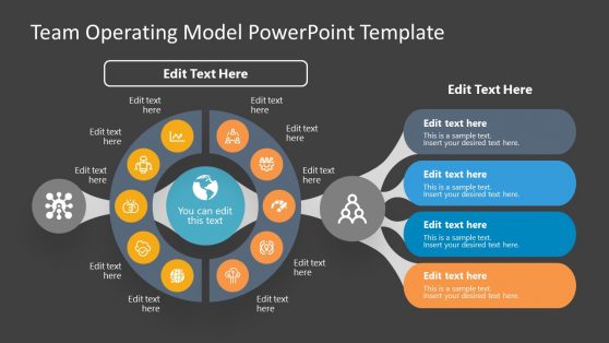 Team Operating Model Slide for PowerPoint with Dark Background