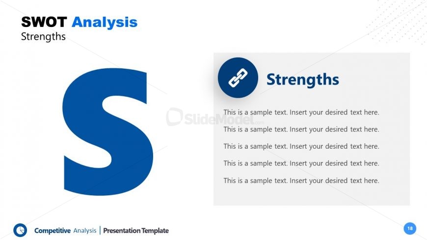 PowerPoint Strengths Template Competitors Analysis