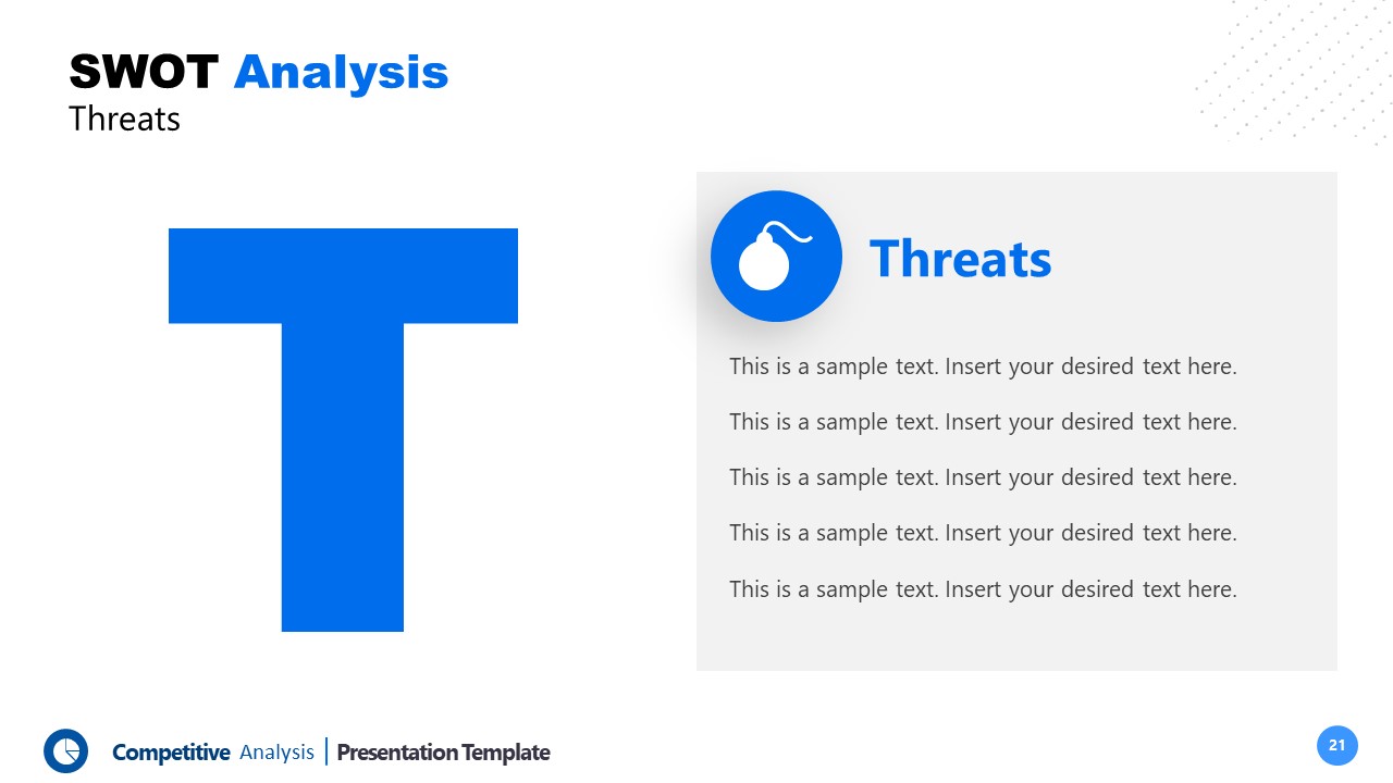 PowerPoint Threats Template Competitors Analysis