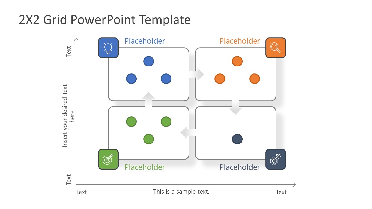 2x2 Matrix PowerPoint Diagram SlideModel