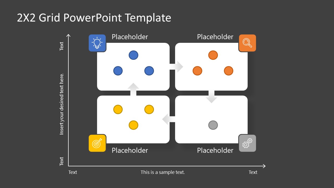 PowerPoint Templates for 2x2 Matrix Grid