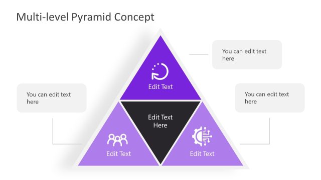 2 Level Segmented Pyramid Diagram PPT