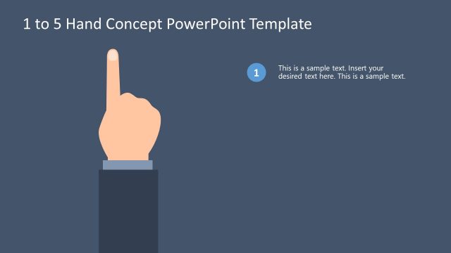 1 to 5 Hand Concept PowerPoint Template