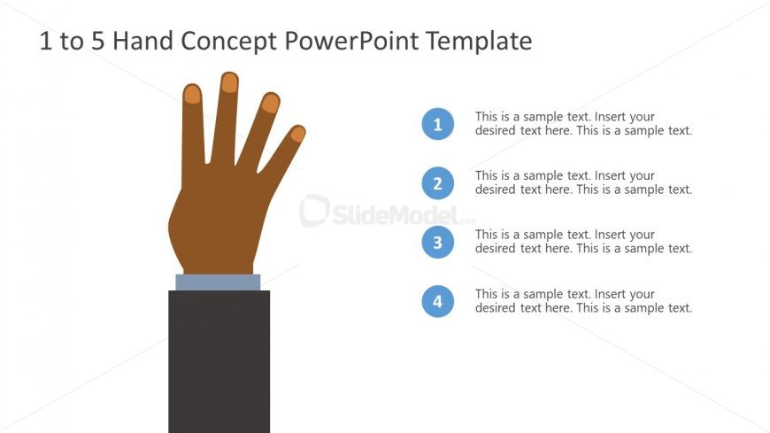 PowerPoint Bullet Point 4 Finger Counting