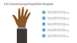 PowerPoint Bullet Point 5 Finger Counting