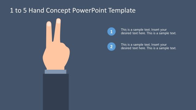 Bullet Point 2 Hand Concept PowerPoint