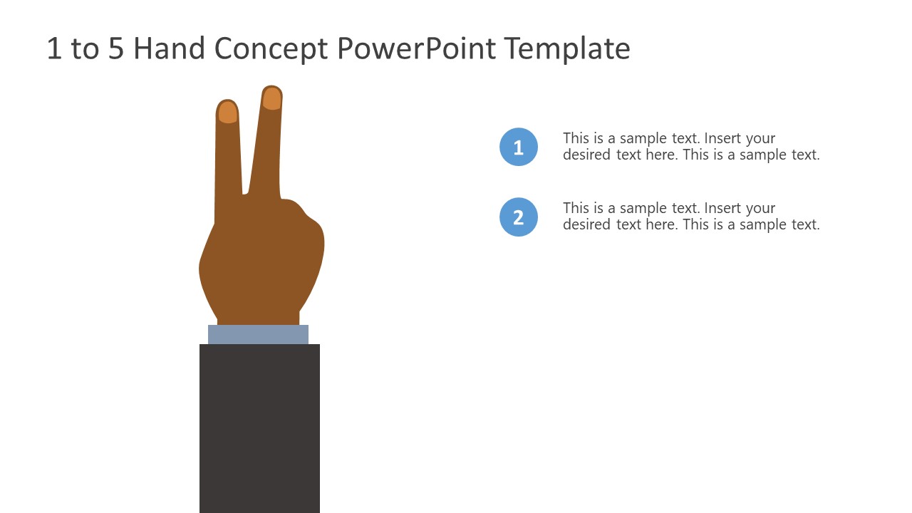 PowerPoint Bullet Point 2 Finger Counting