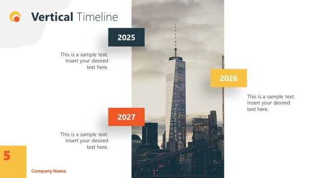 Vertical Timeline Business PowerPoint Theme