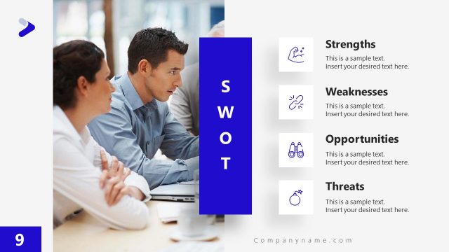 Proficiency PowerPoint Template SWOT Analysis Slide