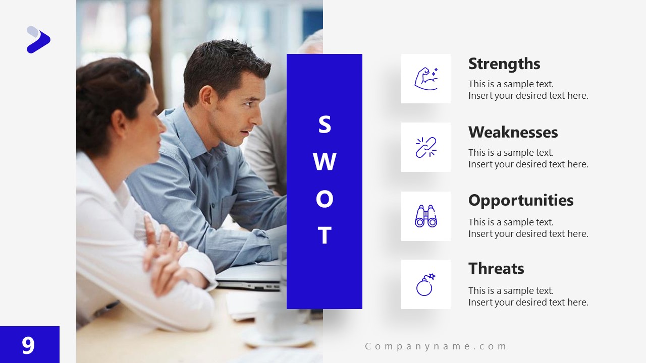 SWOT Analysis Slide Modern PowerPoint Presentation Theme