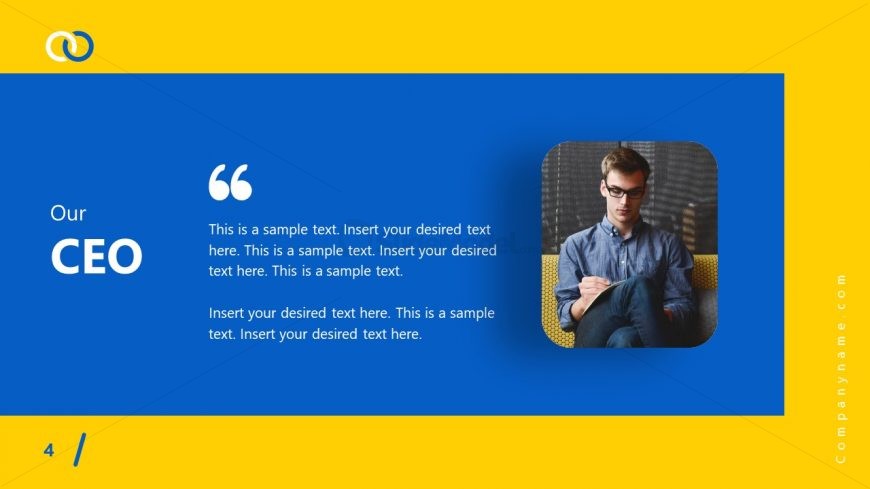 PowerPoint Theme CEO Message Impactful Template