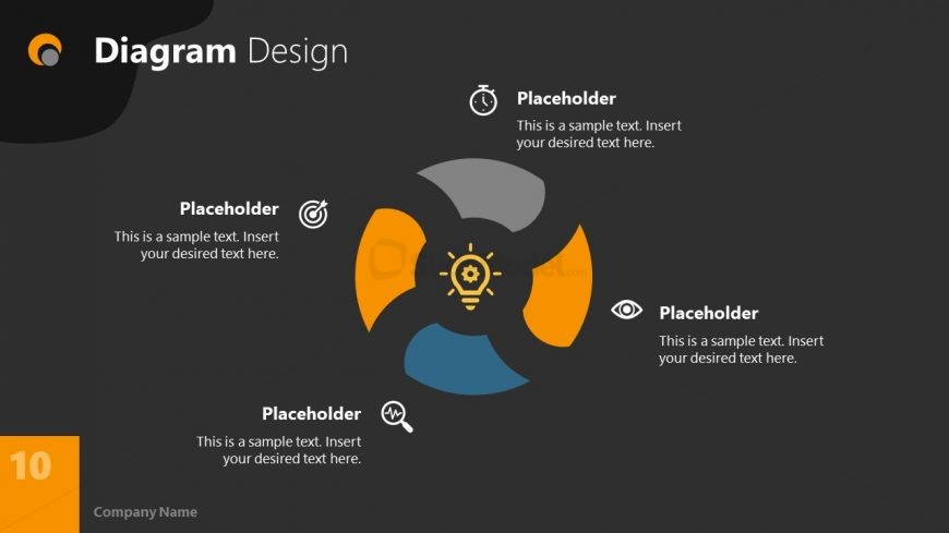 Dark PowerPoint Theme for Diagram Slide