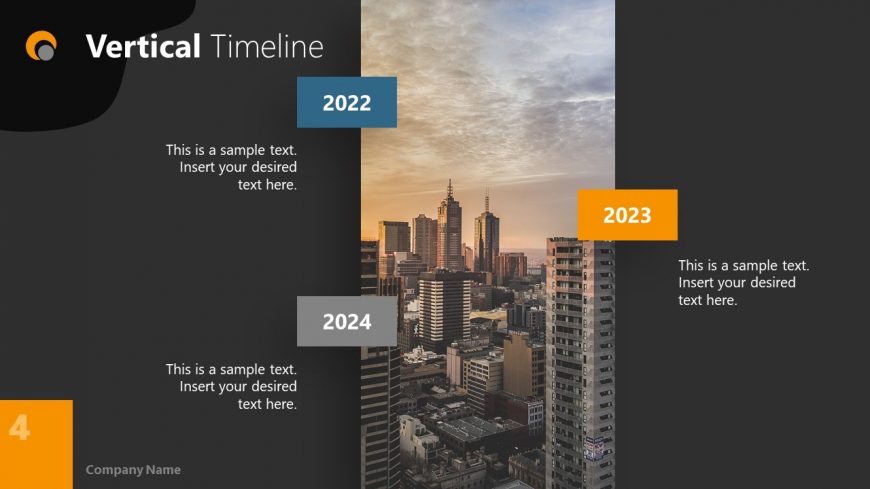 Dark PowerPoint Theme for Timeline Slide