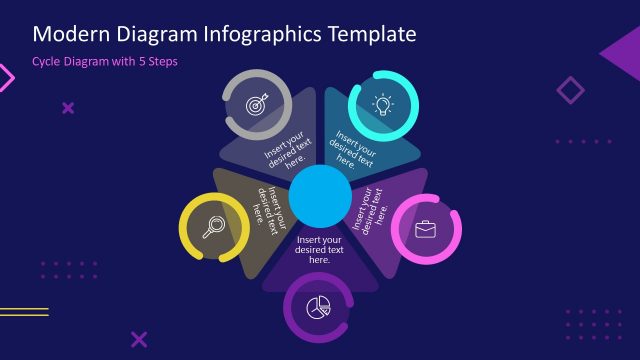 5 Steps Hexagon PowerPoint Infographic Diagram