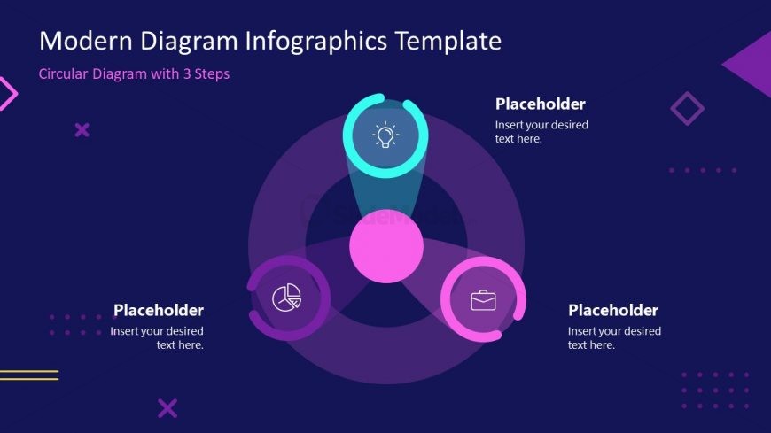 Modern Infographics 3 Steps Diagram Template 