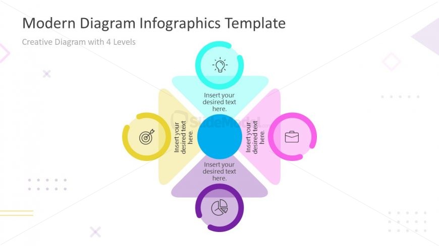 Modern Infographics 4 Steps Segmented Diagram 