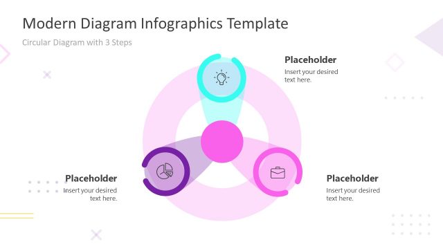 3 Steps Modern Infographics Cycle PPT