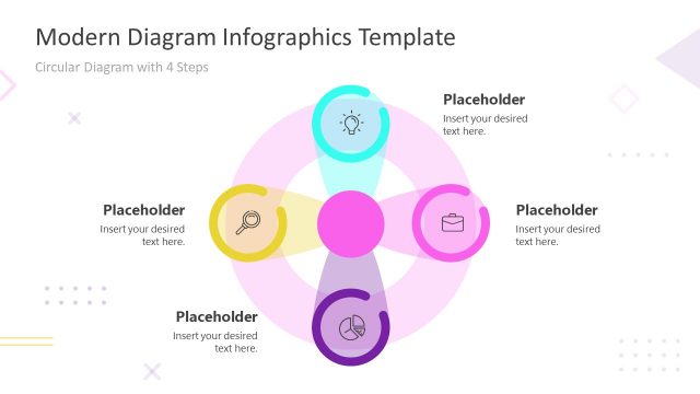 4 Steps Modern Infographics Cycle PPT