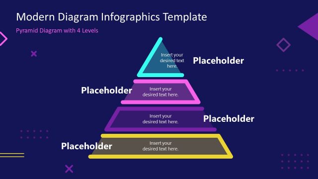 4 Step Pyramid Diagram PowerPoint
