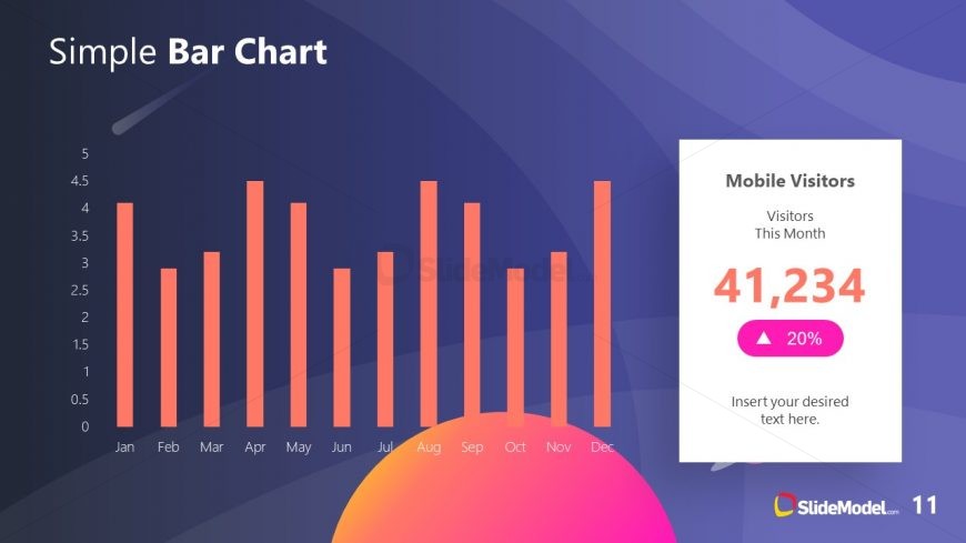 PowerPoint Theme of Outer Space Bar Chart Report 