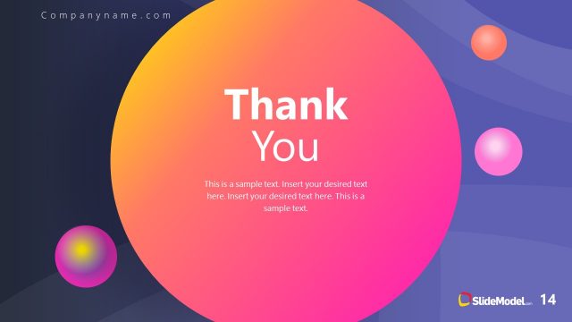 Space PowerPoint Template Theme Thank You