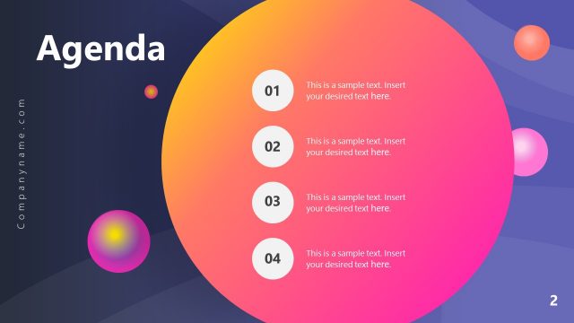 Space Business Presentation Agenda PowerPoint