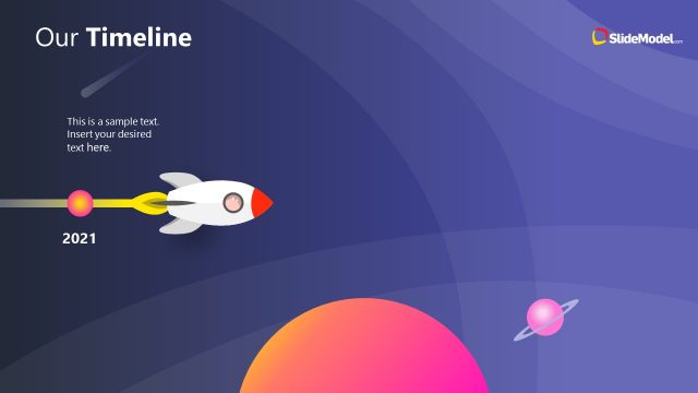 Space PowerPoint Template Theme Timeline