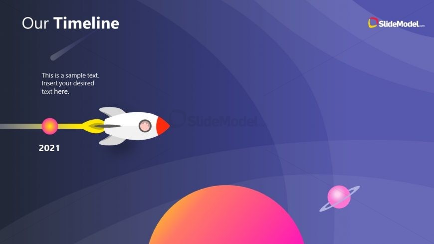 PowerPoint Theme of Outer Space Timeline