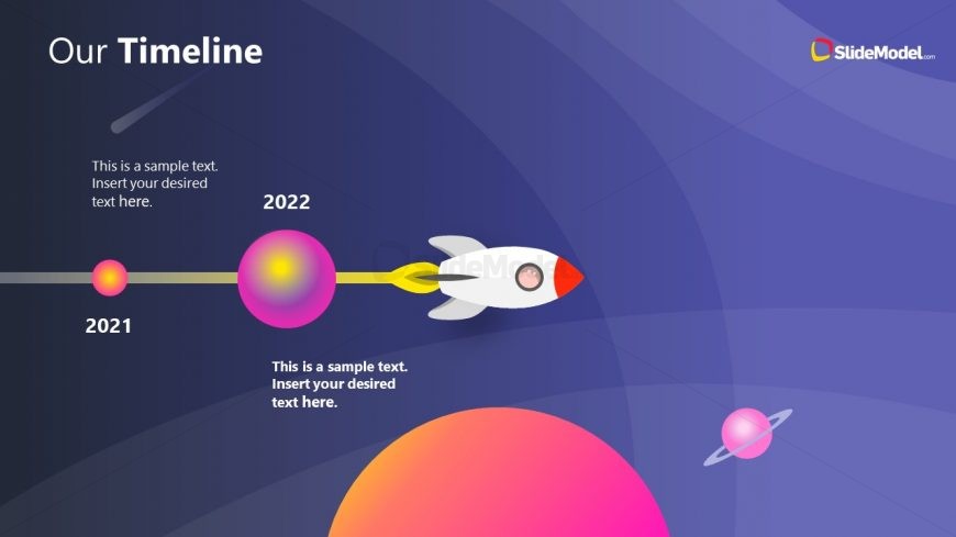 PowerPoint Theme of Outer Space Animated Timeline