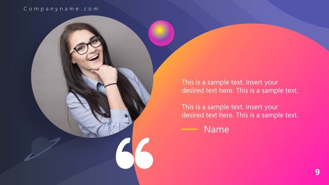 Space PowerPoint Template Theme Quotes