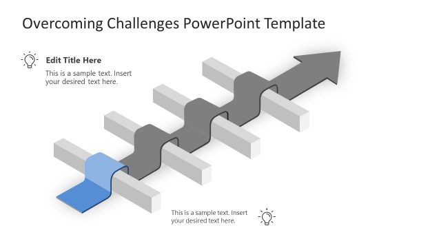 Step 1 of Overcoming Challenges PowerPoint Template
