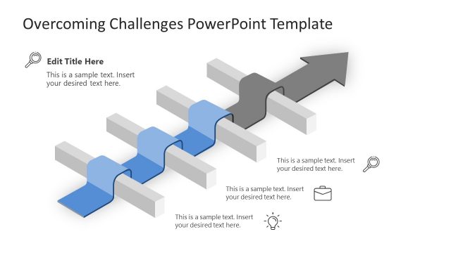 Step 3 of Overcoming Challenges PowerPoint Template