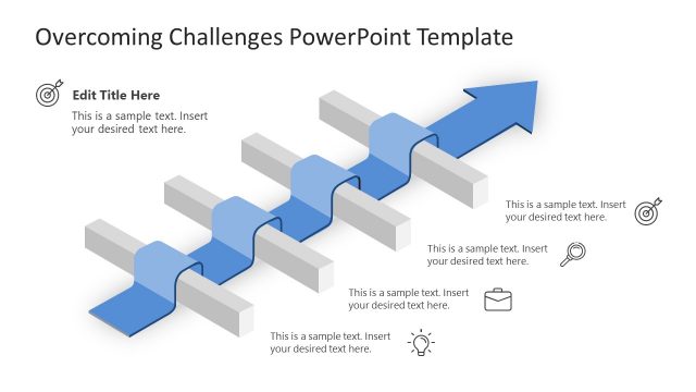 Step 4 of Overcoming Challenges PowerPoint Template