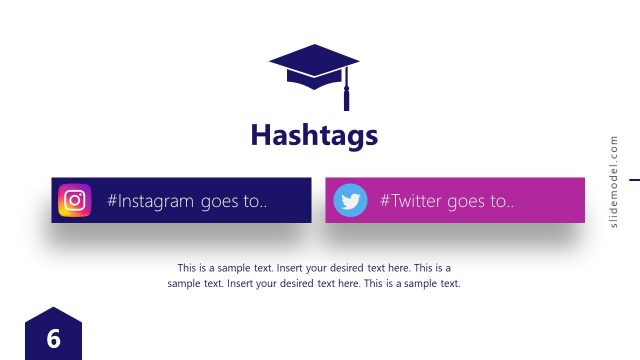 Virtual Graduation Social Media Hashtag PowerPoint
