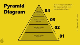 4 Level Pyramid Diagram Template PPT