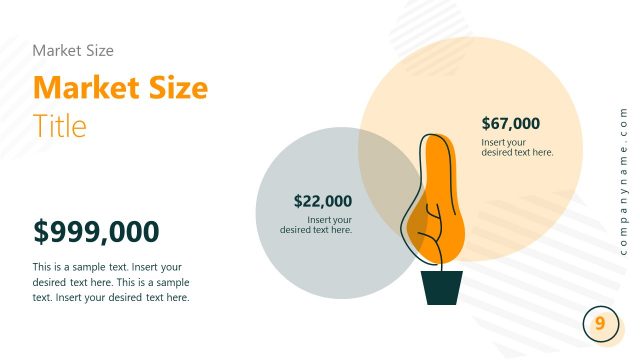 Startup Market Size PowerPoint Slide
