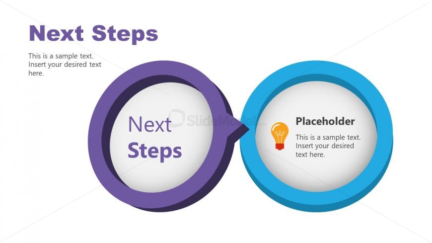 Next Steps 2 Steps Circle PowerPoint - SlideModel