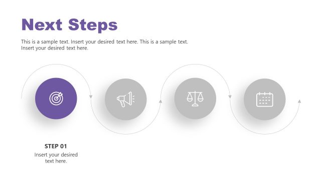 Next Steps Sequence PowerPoint Template