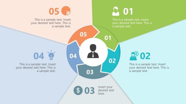 5 Steps Chevron Arrows PowerPoint Part 1