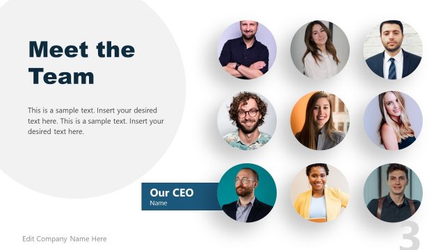 Creative Meet The Team PowerPoint Template