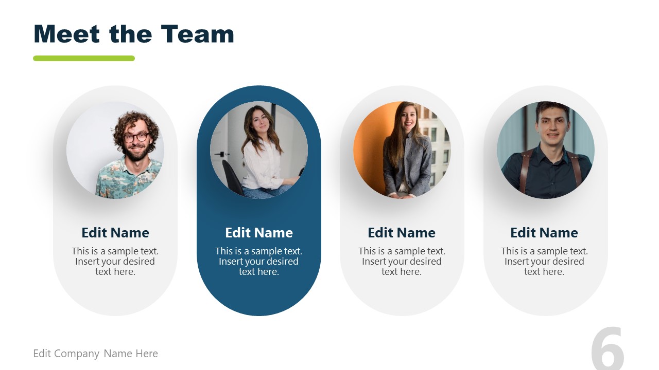 Meet The Team Slide Template 7346