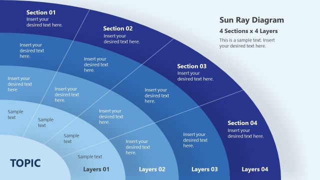 Multi-layer Sun Ray Diagram for PowerPoint