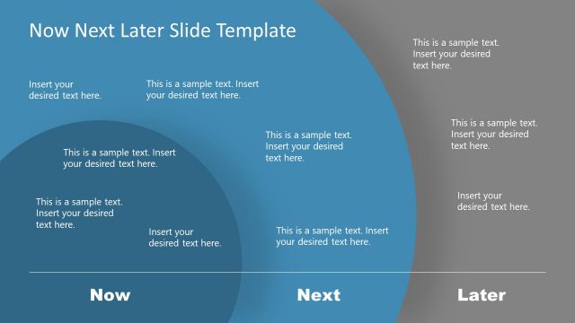 Now Next Later Product Roadmap Concentric Circles PowerPoint