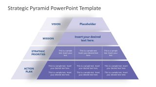 4 Level Pyramid Diagram for Strategy Planning