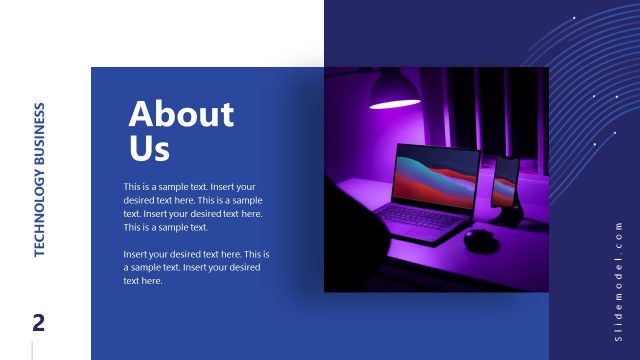 Technology Presentation About Us PowerPoint