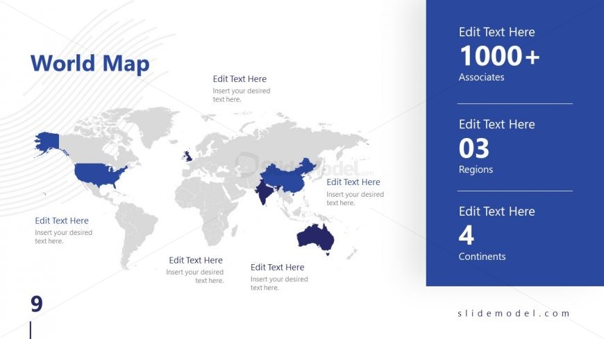 Business PowerPoint World Map Technology Slide