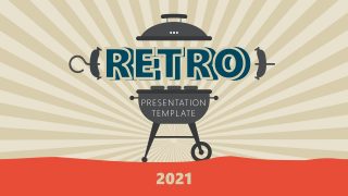 Cover BBQ Stand Retro PowerPoint 